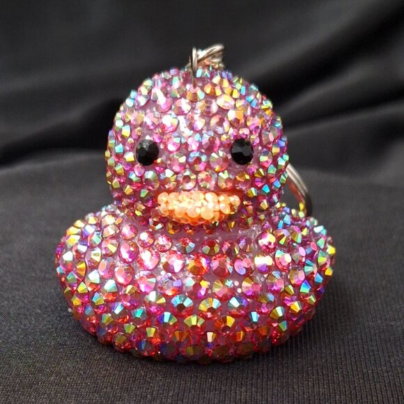 Rubber Ducky Keychains/Bag Charms, Bling Rubber Ducks, Bedazzled Ducks - Picture 2 of 15
